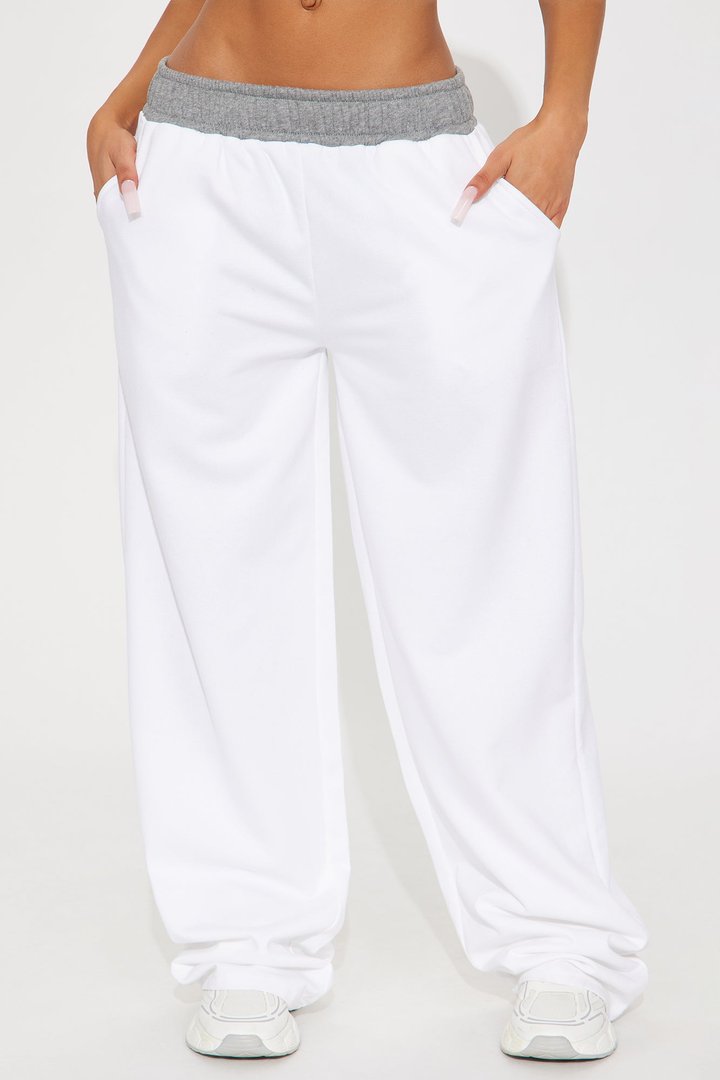 Ryder Fleece Lounge Pant - White
