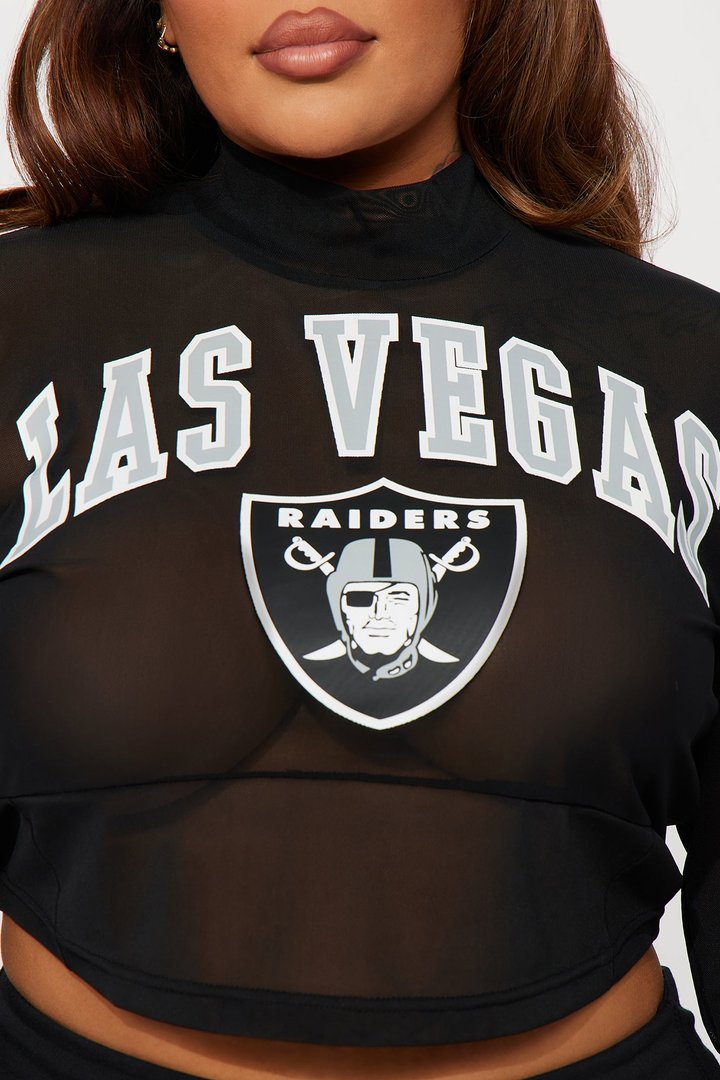 Raiders Halftime Show Crop Top - Black