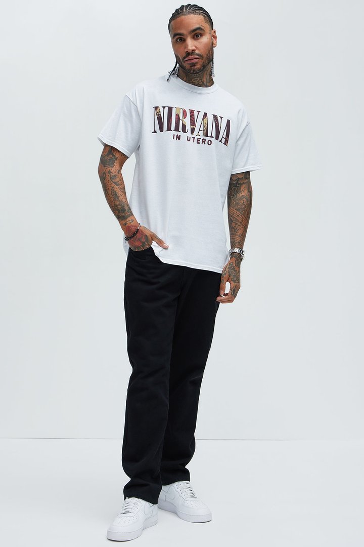 Nirvana In Utero Album Short Sleeve Tee - White