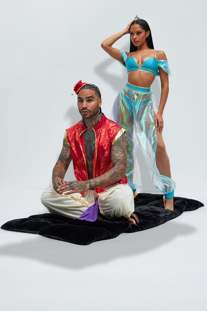 Sexy Prince 3 Piece Costume Set - Red/combo