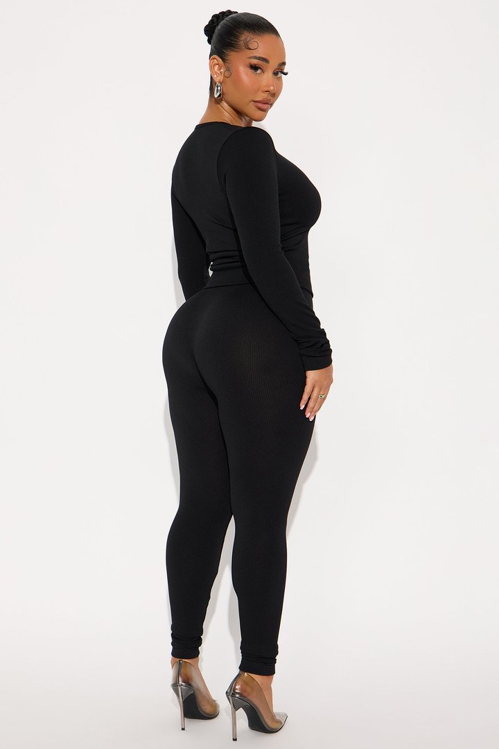 Sara Seamless Leggings Set - Black