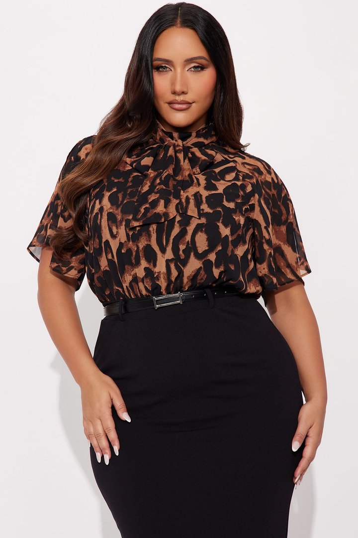 Brit Leopard Maxi Dress - Brown/combo