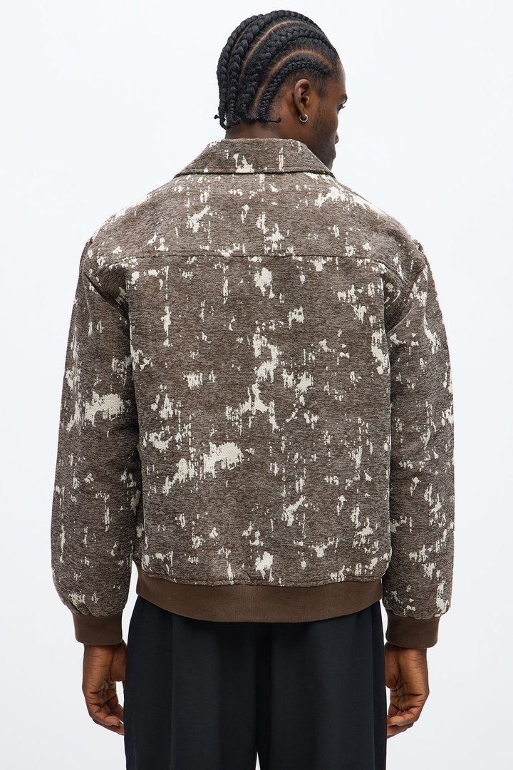 In Motion Tapestry Zip Jacket - Brown/combo