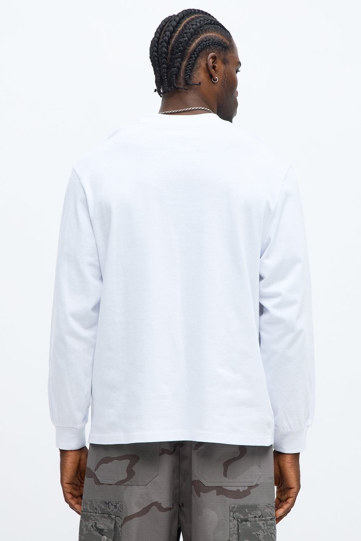 Oversized Heavyweight Long Sleeve Tee - White