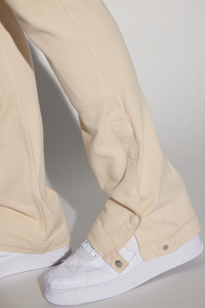 Indestructible Slim Flare Carpenter Pants - Cream
