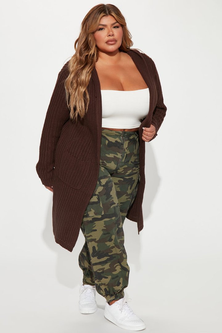 Knit's Not The Time Cardigan - Chocolate