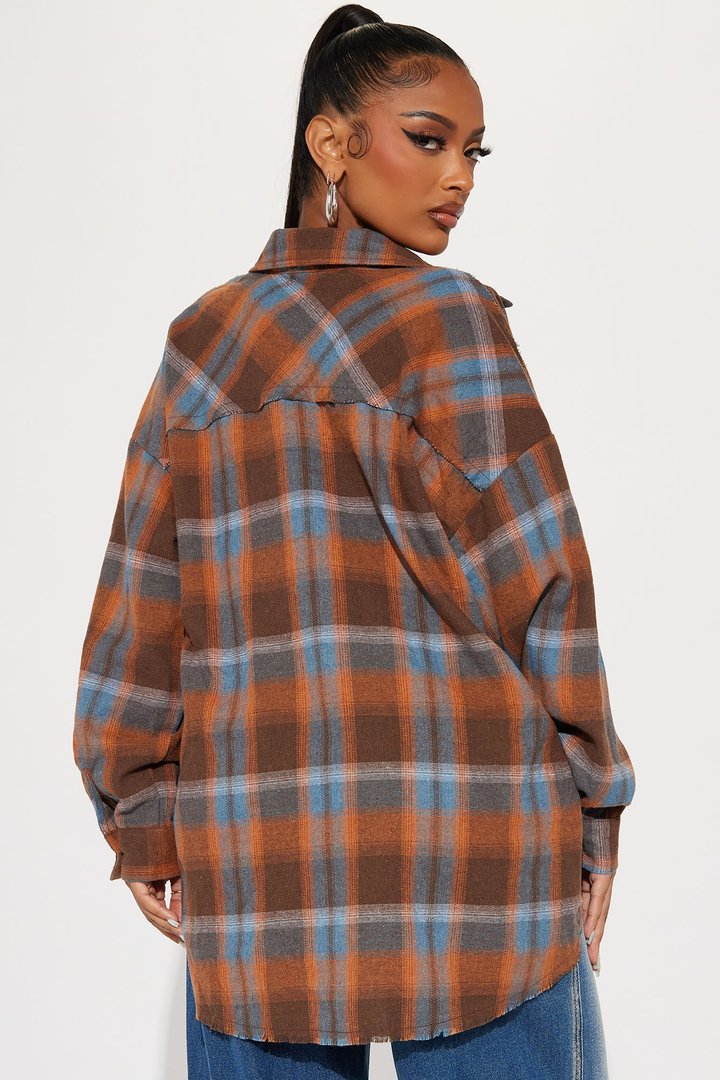 Leilani Plaid Shirt - Brown Combo
