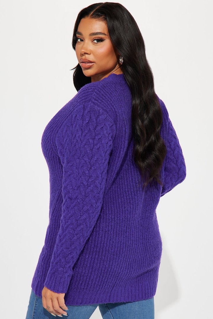 Keoni Cardigan Sweater - Purple