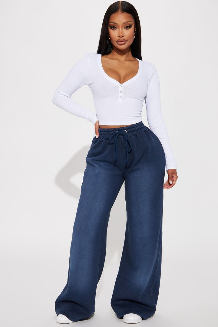 Gianna Washed Lounge Pant - Blue