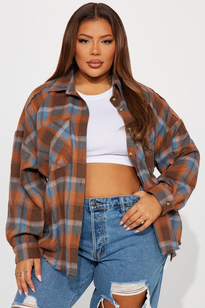 Leilani Plaid Shirt - Brown Combo