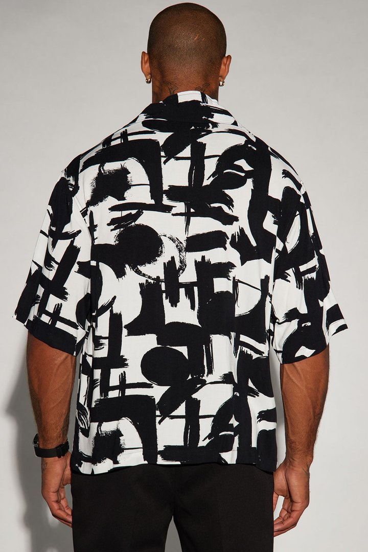 Perfect Strokes Button Up Shirt - Black/combo