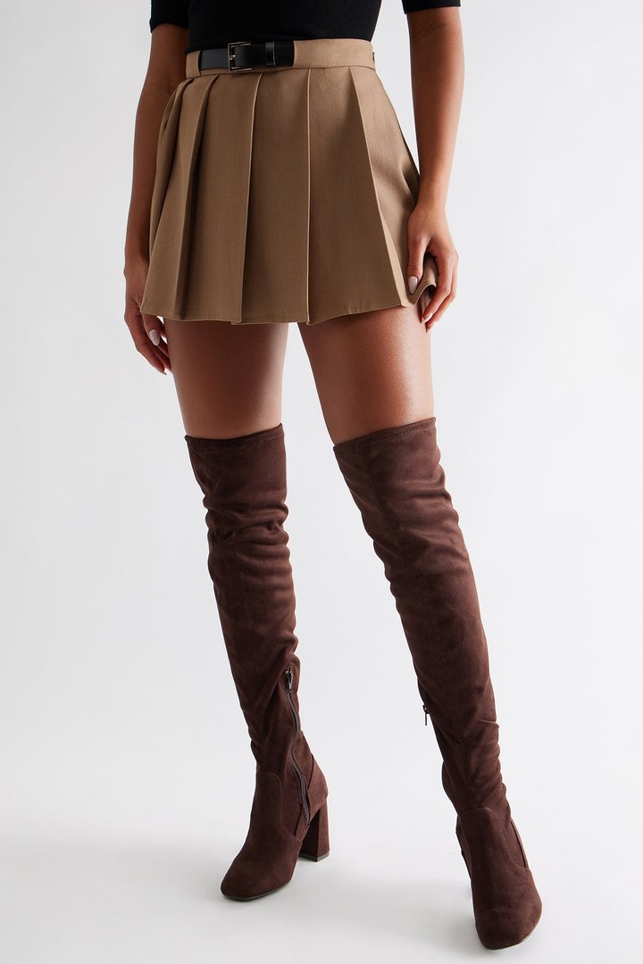 Milwaukee Thigh High Boots - Brown