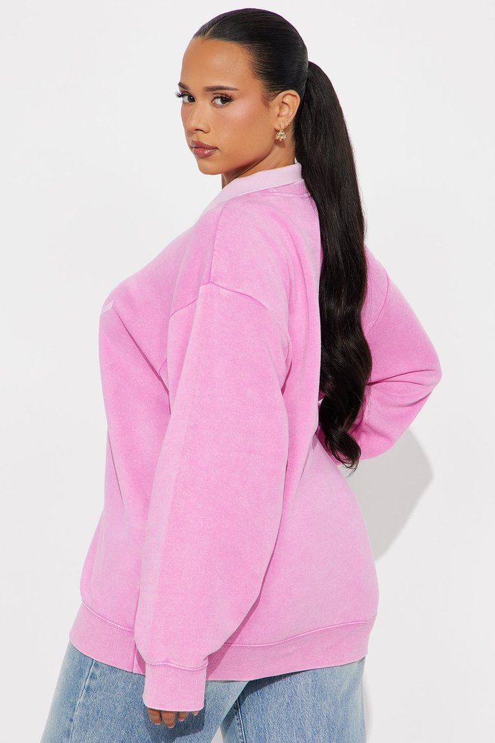 In A Barbie World Washed Sweatshirt - Pink