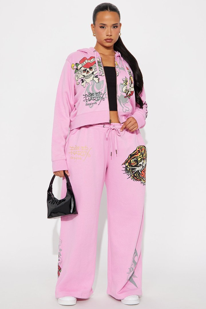 Ed Hardy Tiger Roar Pant - Pink