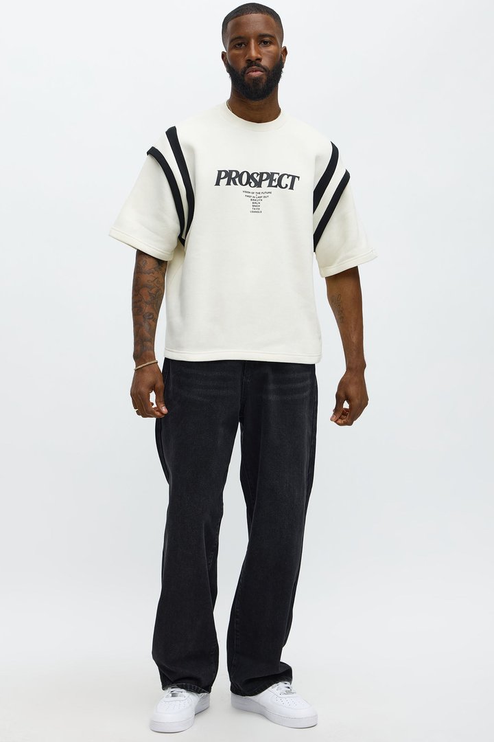 Prospect Boxy Short Sleeve Tee - Cream/combo
