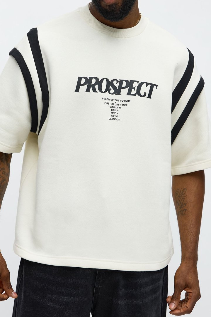 Prospect Boxy Short Sleeve Tee - Cream/combo