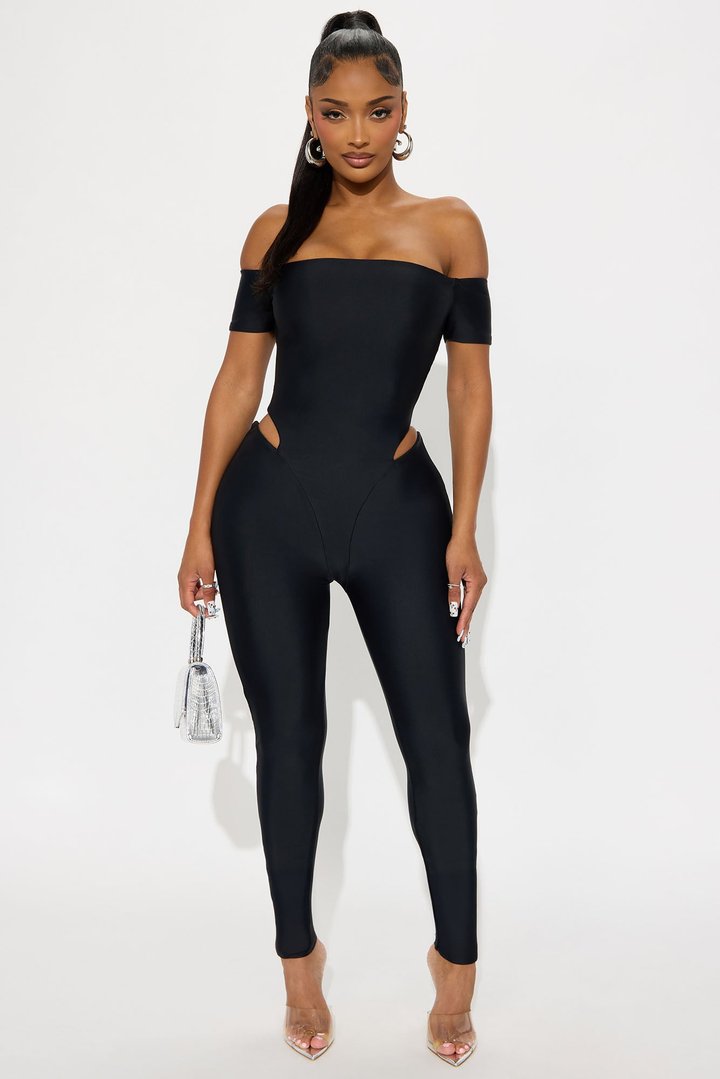 Isla Form Double Lined Jumpsuit - Black