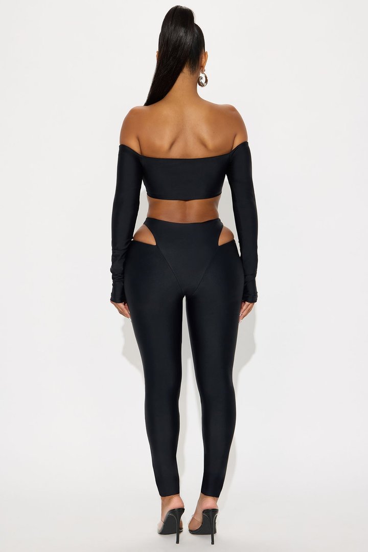 Elara Form Double Lined Pant Set - Black
