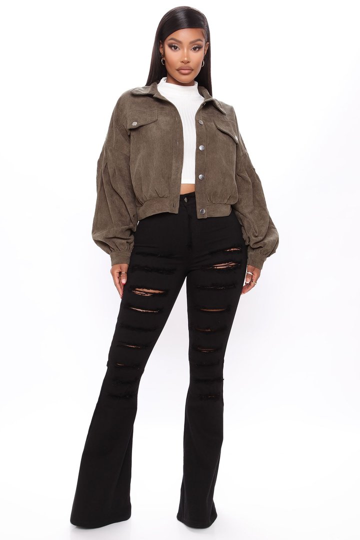 Road Tripping Corduroy Jacket - Olive