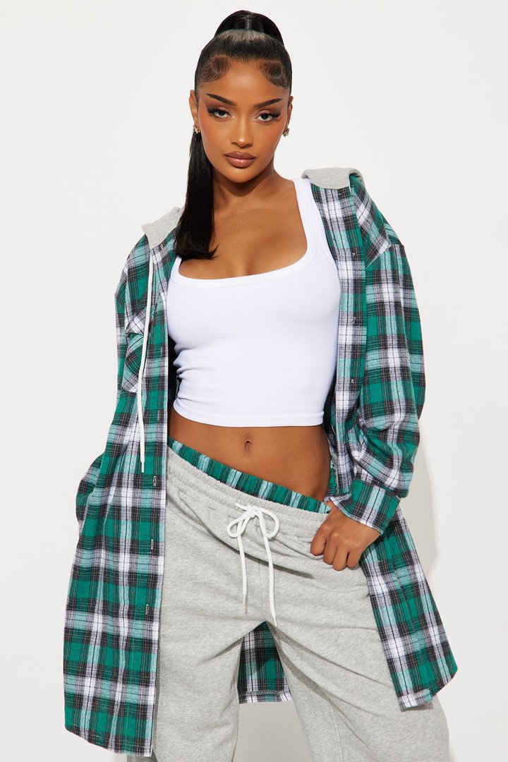 Parker Plaid Pant Set - Green/combo