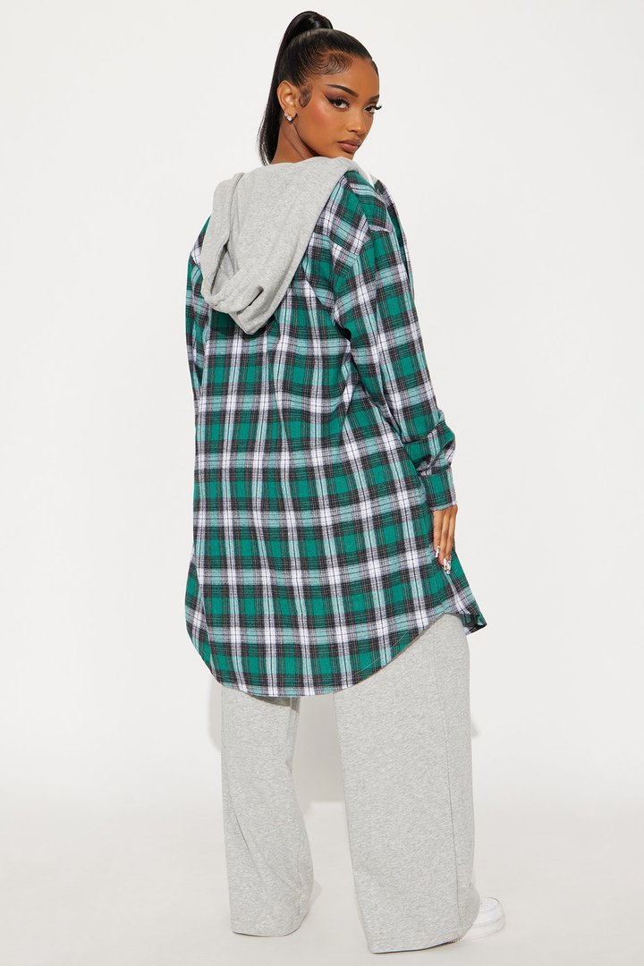 Parker Plaid Pant Set - Green/combo