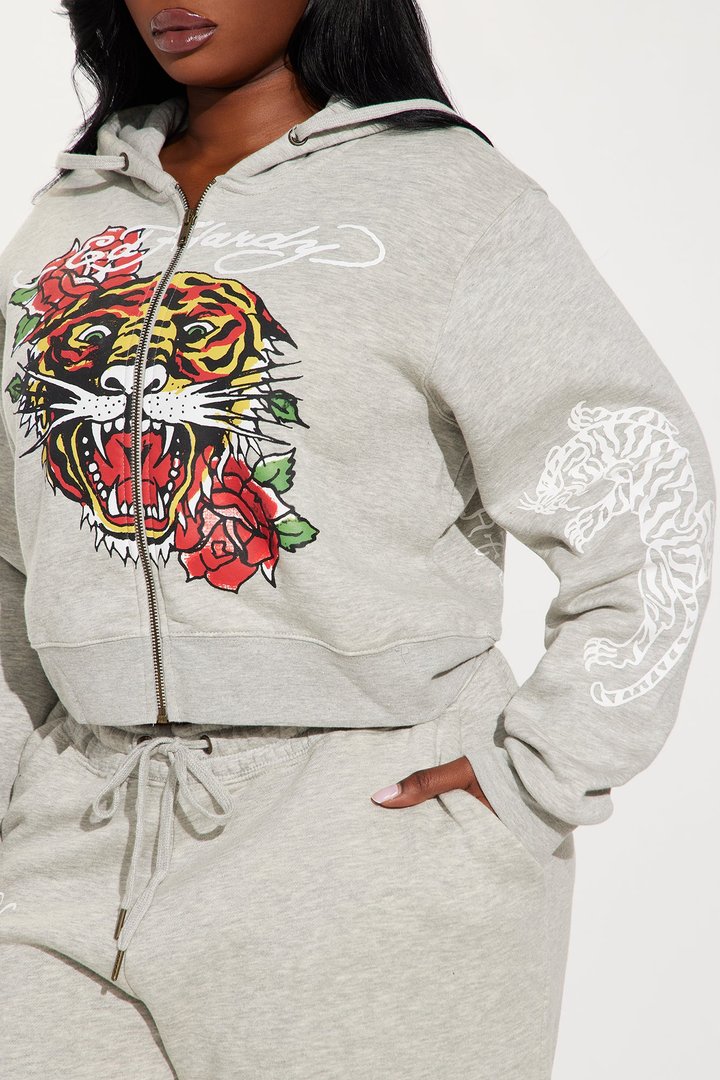 Ed Hardy Tiger Pant Set - Heather Grey
