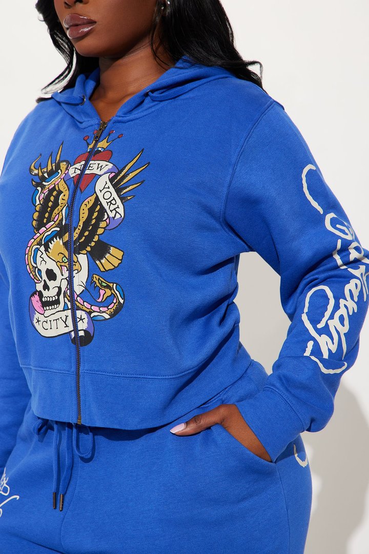 Ed Hardy Flying Skull Pant Set - Royal