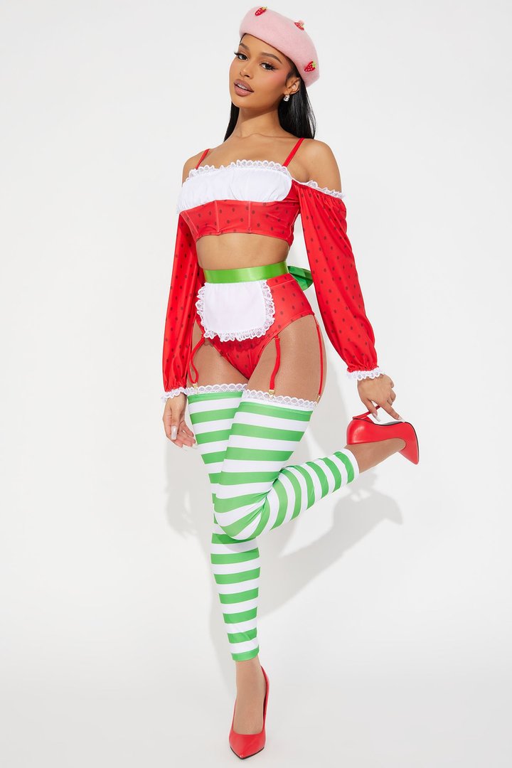 Strawberry Cutie 5 Piece Costume Set - Multi Color