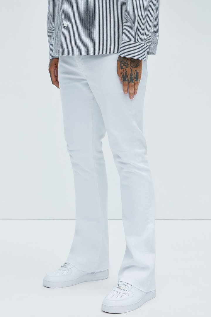 Cornell Slim Flare Jeans - White