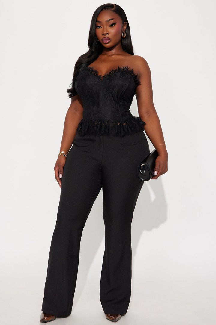 Heartfelt Desire Lace Corset Top - Black