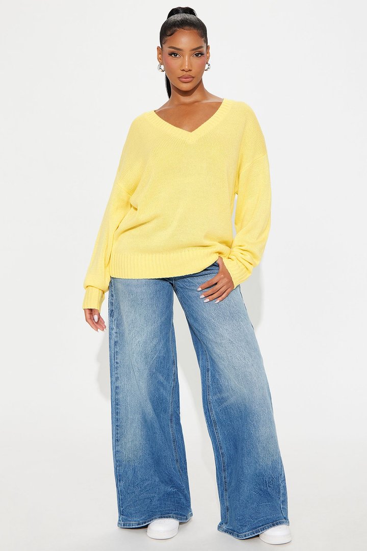 My Favorite Oversized Sweater - Butter Yellow