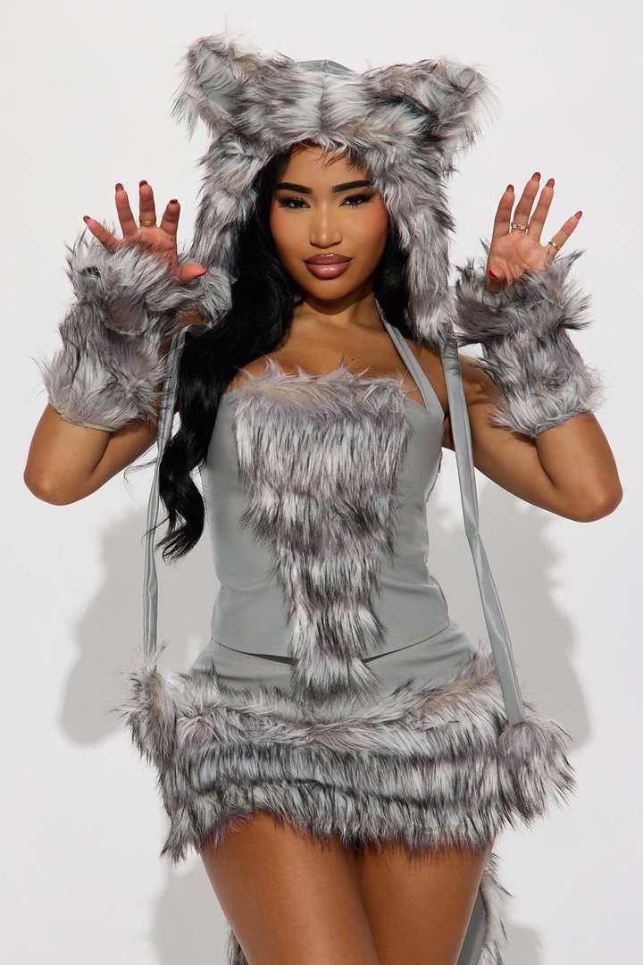 Baby It's Cold Outside 5 Piece Costume Set - Grey/combo