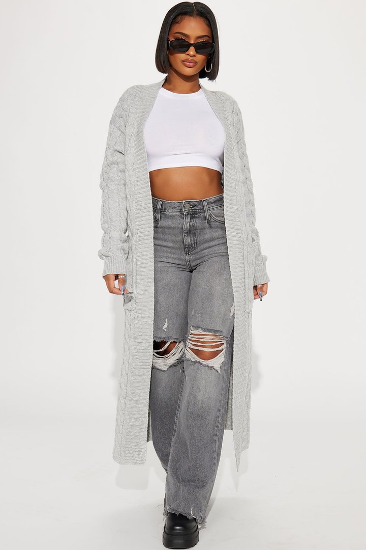Every Day Strut Cardigan Sweater - Grey