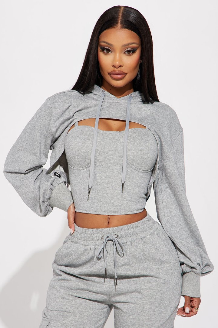 Never Blend In 3 Piece Pant Set - Grey