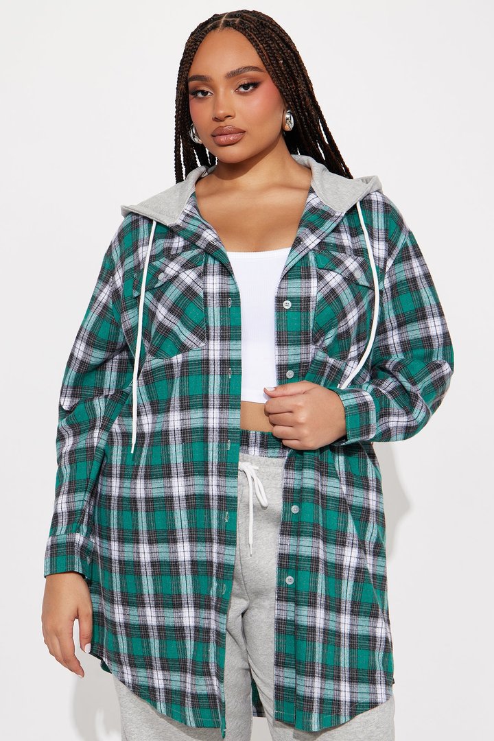 Parker Plaid Pant Set - Green/combo