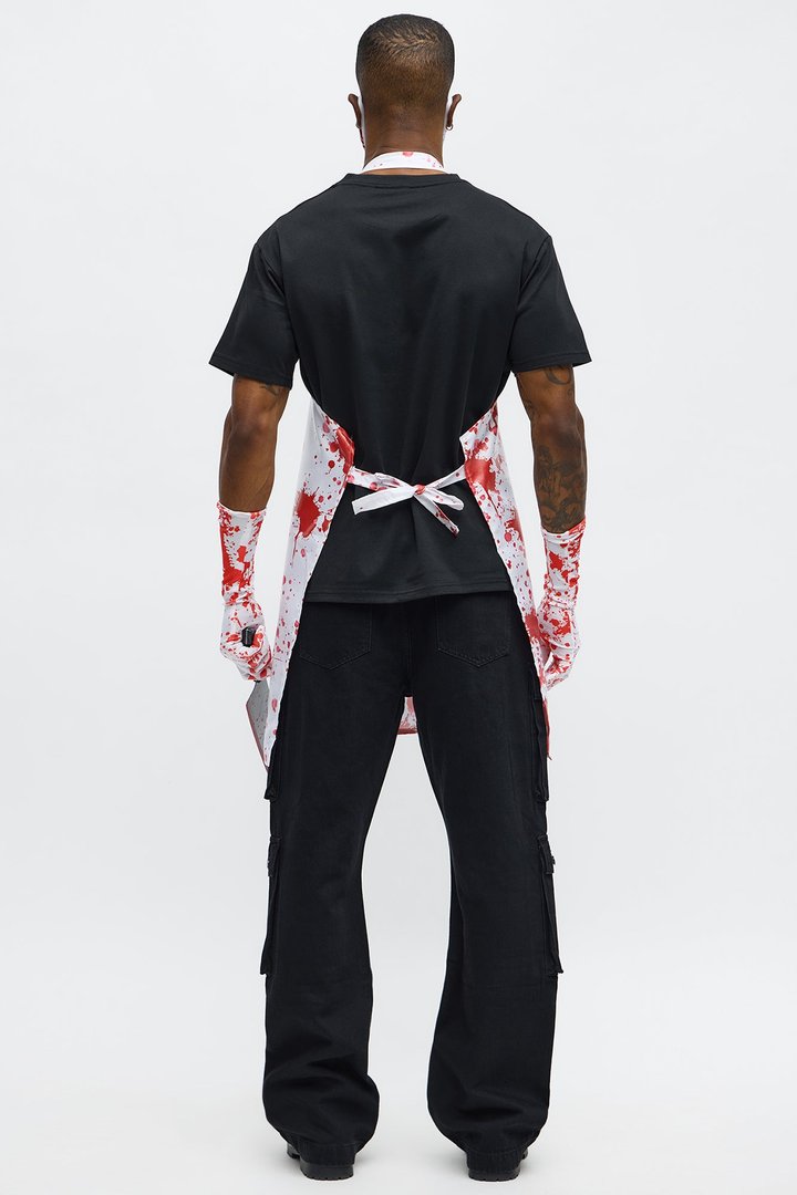 Bloody Butcher 5 Piece Costume Set - White/combo