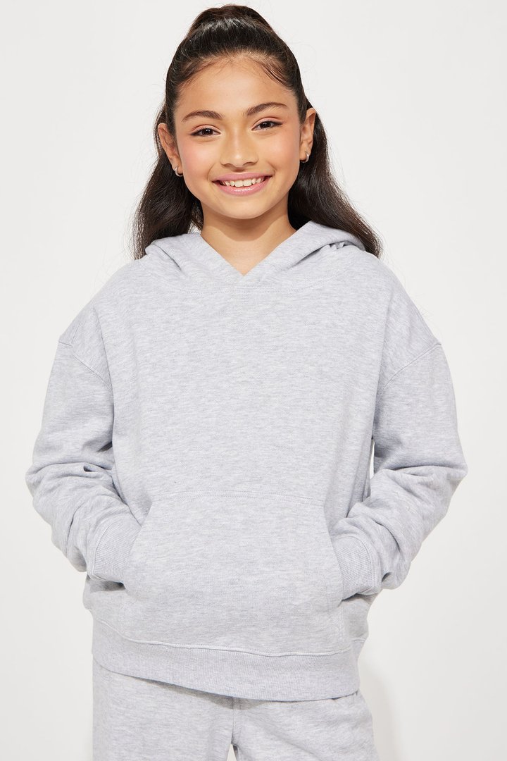 Mini Stole Your Toys Oversized Hoodie - Heather Grey
