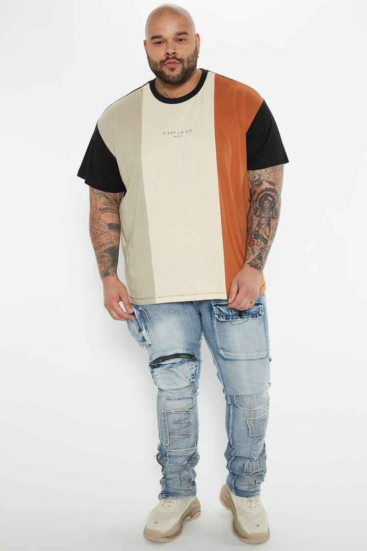C'est La Vie Short Sleeve Tee - Multi Color