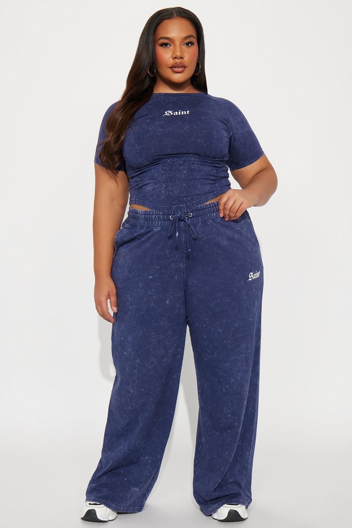 Saint Baby Tee Pant Set - Navy