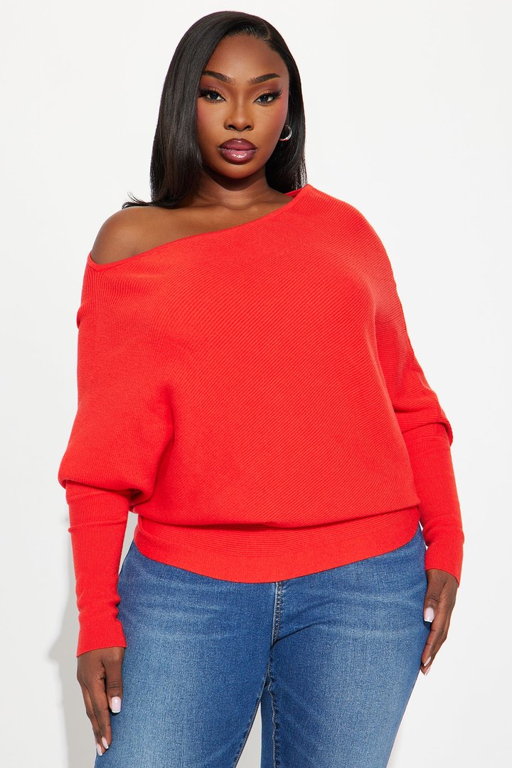 Karly Sweater - Tomato Red