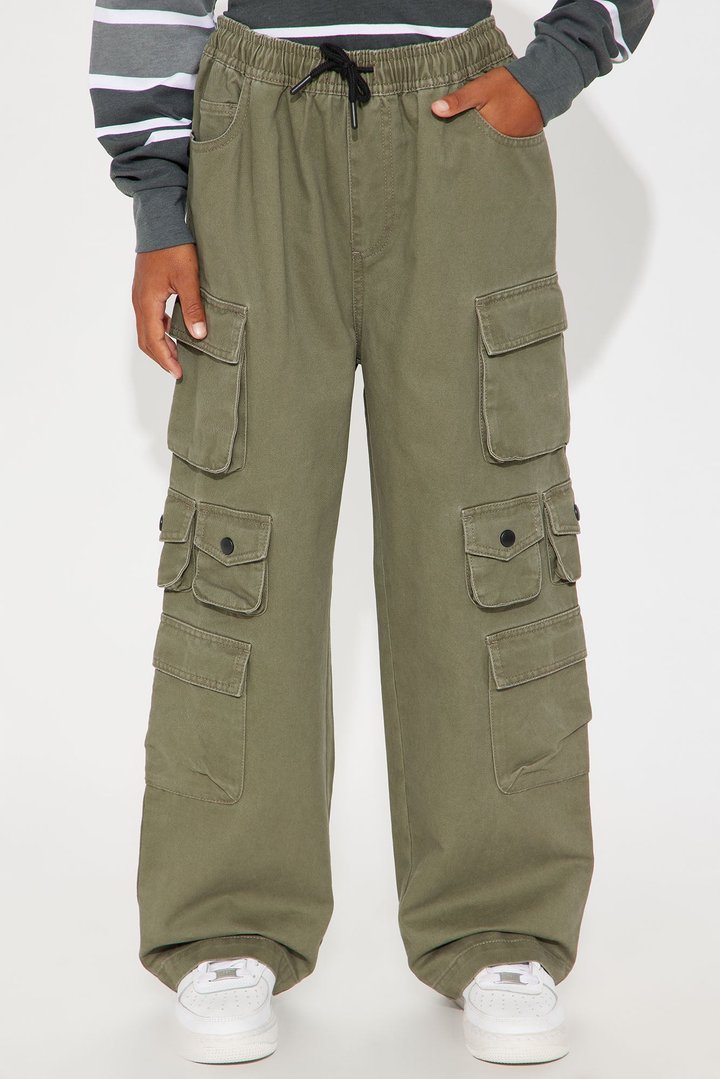 Mini Straight Void Runner Cargo Pants - Olive