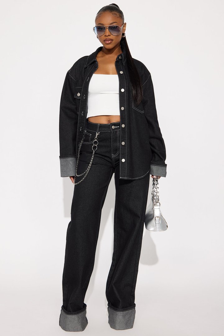 Nova Denim Pant Set - Dark Denim
