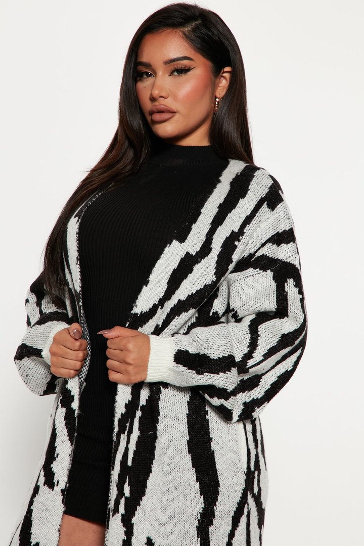 Dangerously Fierce Cardigan - Grey/combo