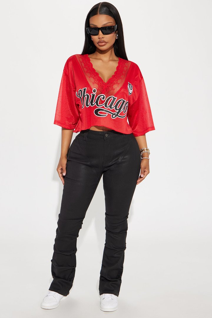 Chi Town Jersey Tee - Red/Black