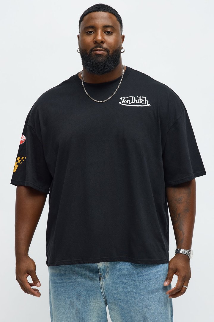 Oversized Von Dutch Tour Tee - Black
