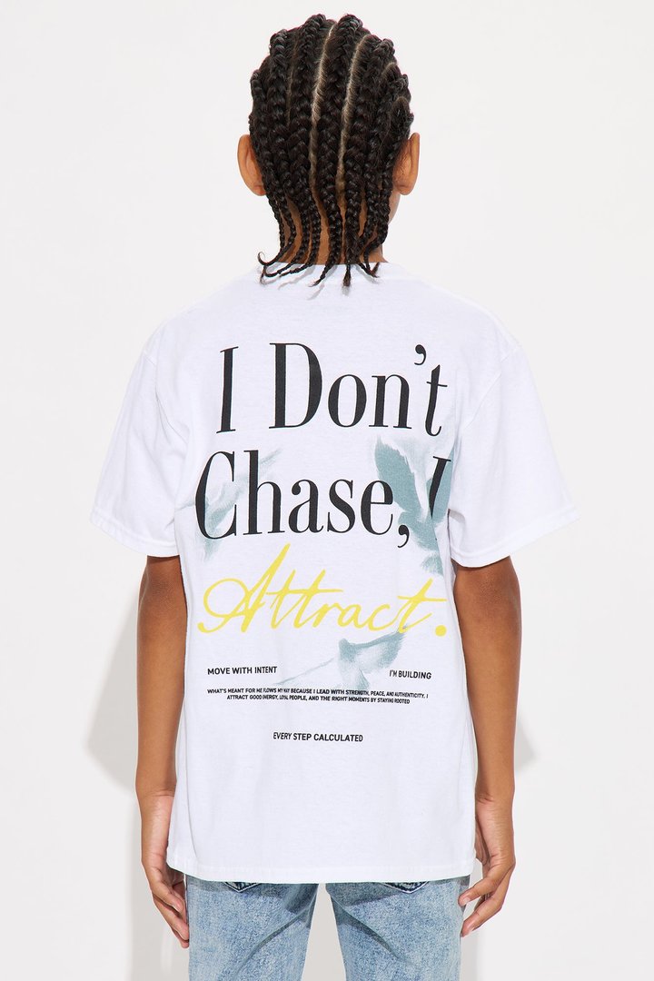 Mini I Attract Oversized Short Sleeve Tee - White