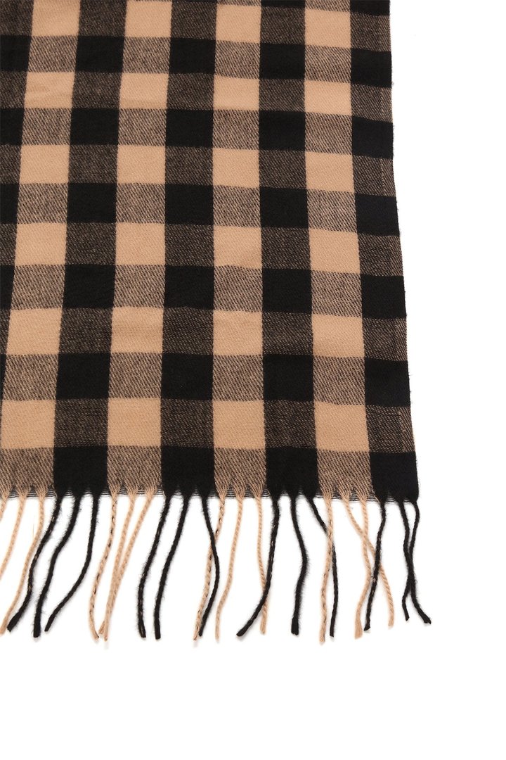 Caught Off Guard Plaid Scarf - Brown