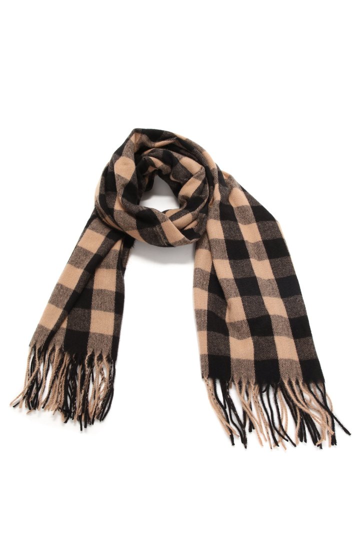 Caught Off Guard Plaid Scarf - Brown