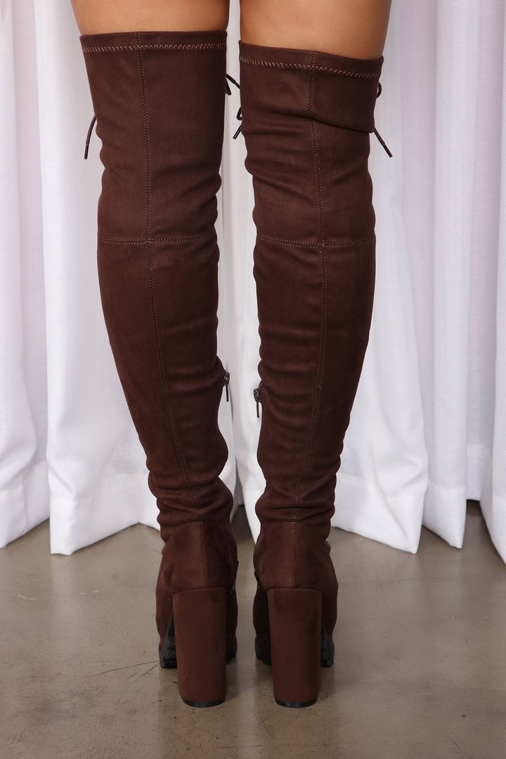 Ready Set Go Heeled Boots - Chocolate