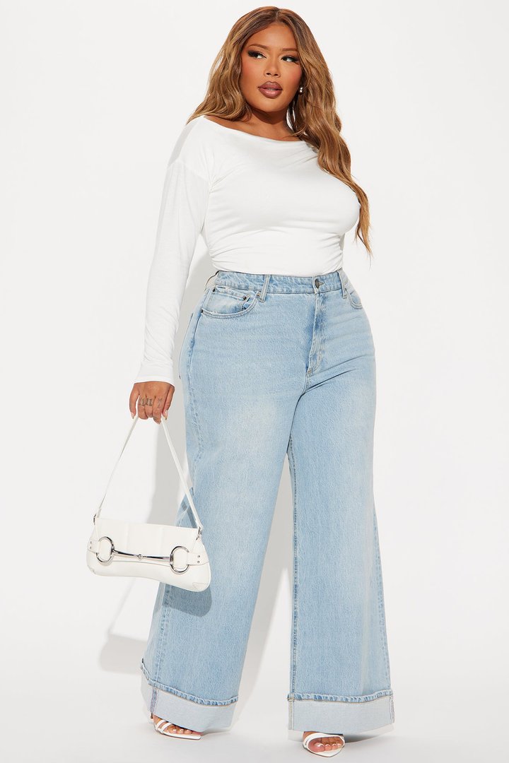 Melinna Ruched Long Sleeve Top - Ivory